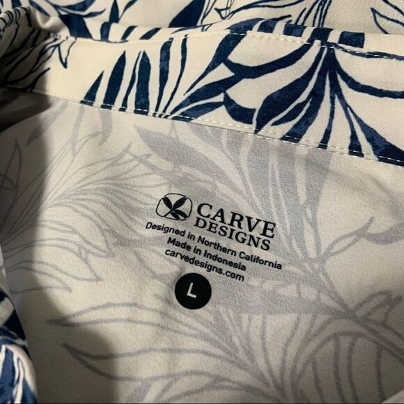 🆕 Carve Designs Alana Leaf Fletcher Button Up UPF50 Shirt - Picture 4 of 8